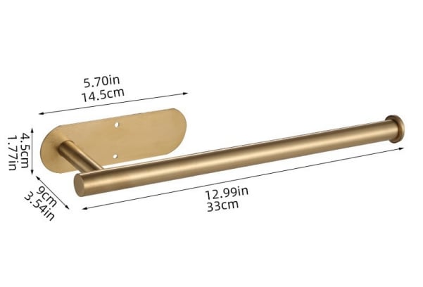 Stainless Steel Paper Towel Holder | Adhesive or Screw Mount Under Cabinet | Rust-Resistant Kitchen Storage Solution