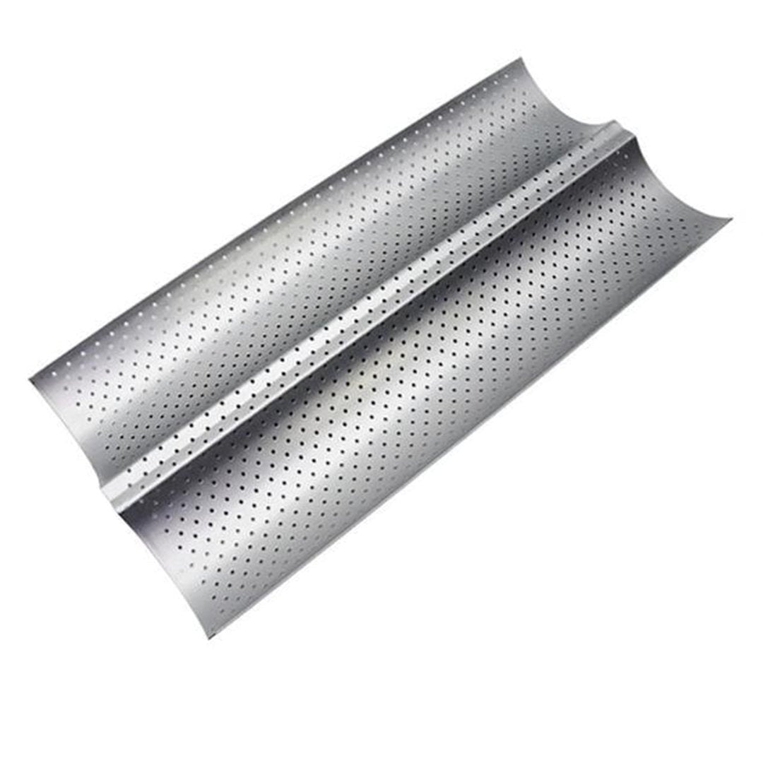 Stainless Steel Baguette Or French Bread Pan With Grooves 0
