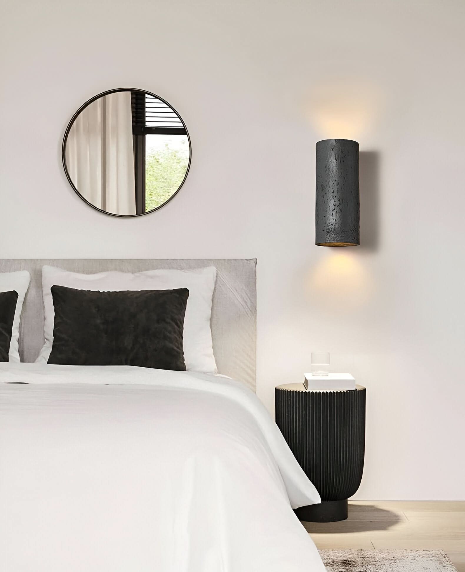 StoneBeam | LED Cylinder Wall Light Set – Up-and-Down Design