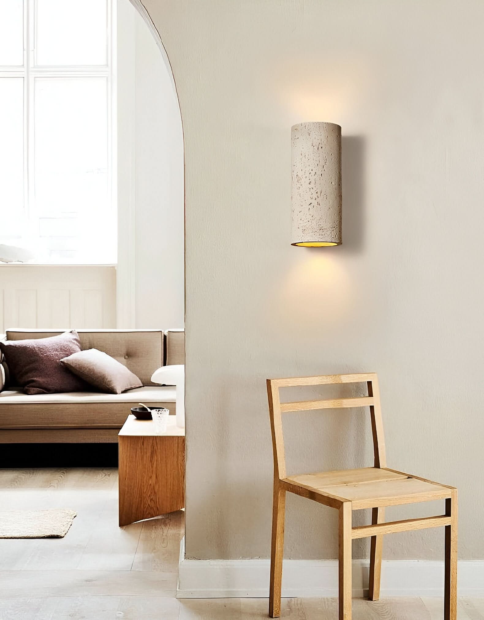 StoneBeam | LED Cylinder Wall Light Set – Up-and-Down Design