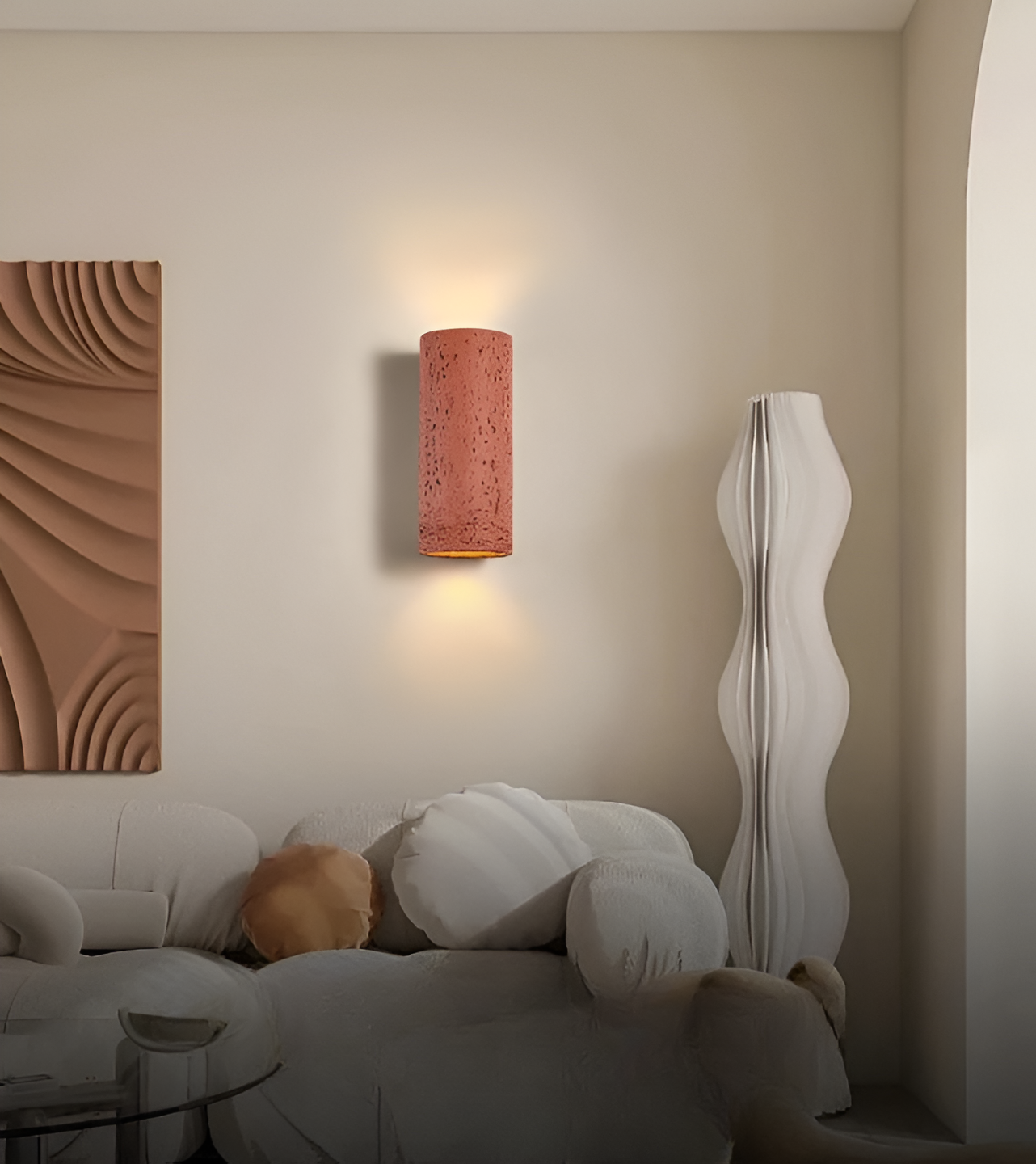 StoneBeam | LED Cylinder Wall Light Set – Up-and-Down Design