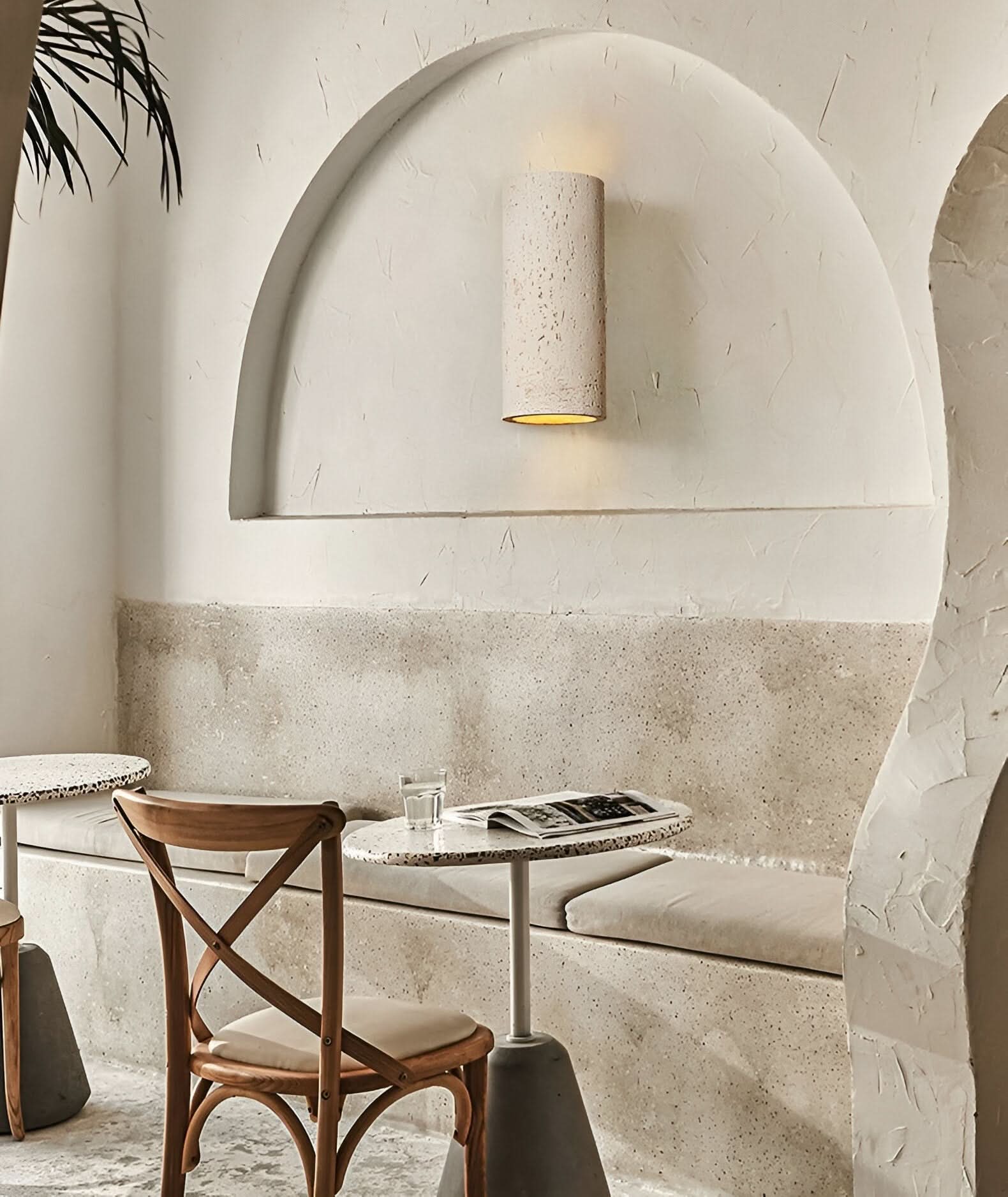StoneBeam | LED Cylinder Wall Light Set – Up-and-Down Design