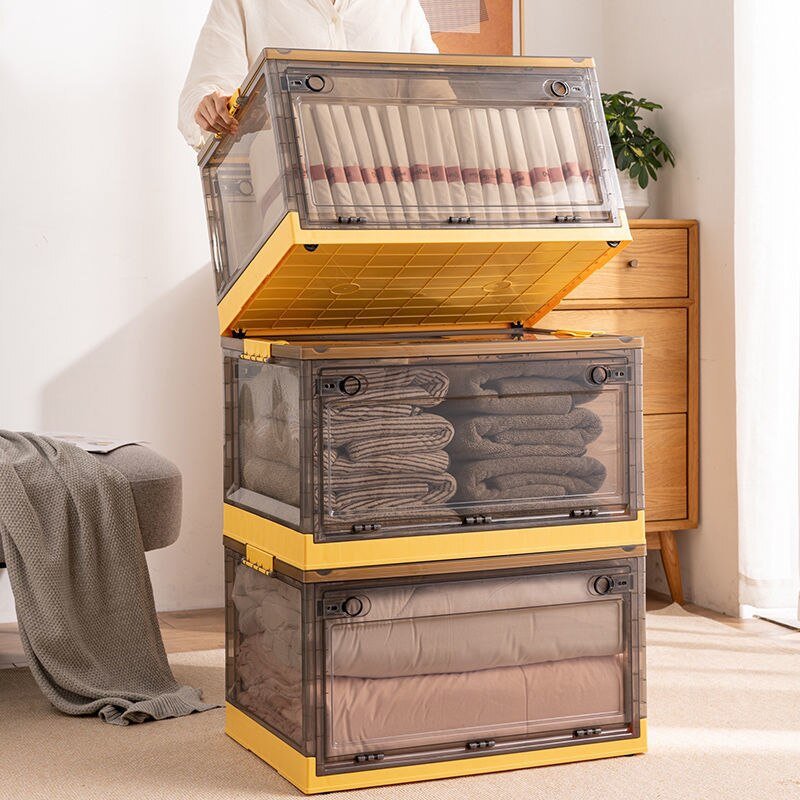 Storage Box with Wheels, Small/Medium/Super Large | 5 Color Options | Foldable & Stackable, Dust & Moisture Proof