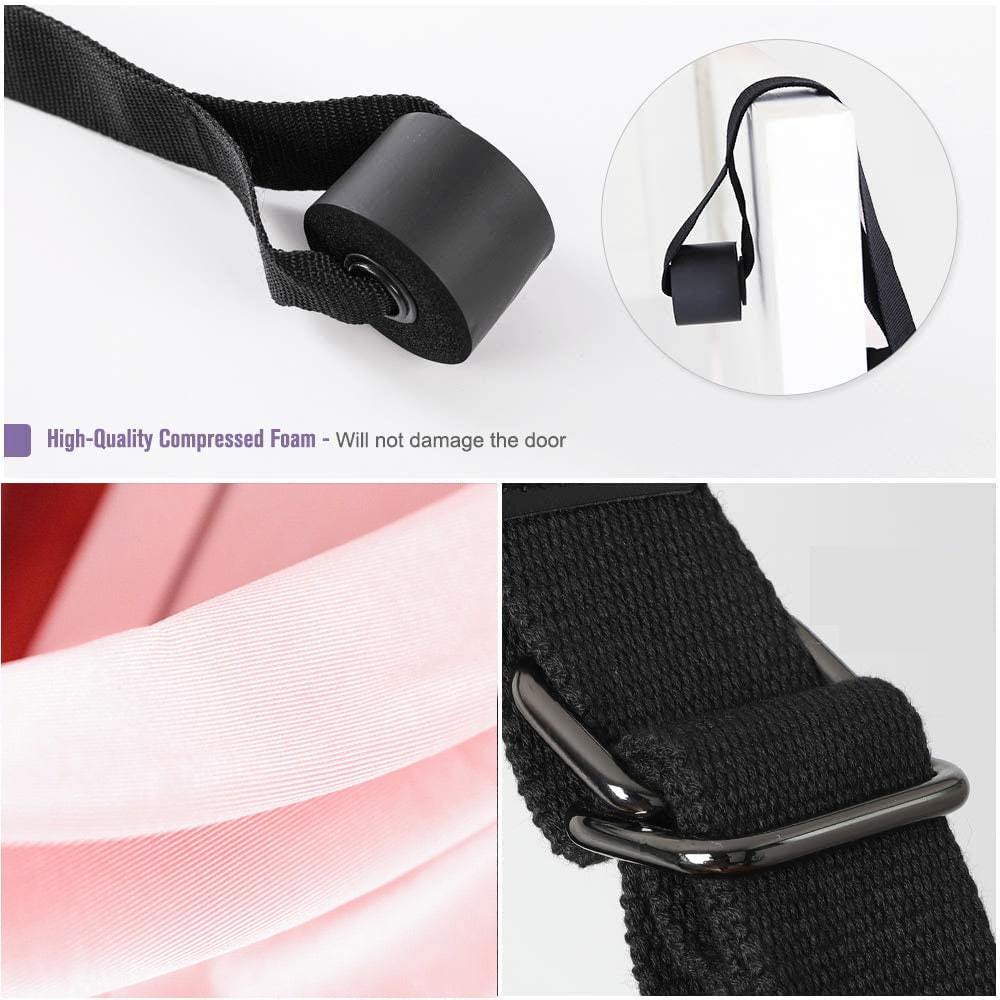 Stretch Band with Numbered Loops | Adjustable Length for Yoga, Pilates and Mobility Training | Soft Woven Fabric