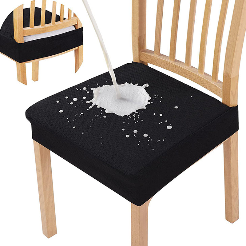 Stretch Chair Cover Polyester Knit | Waterproof Diamond Jacquard Design | Machine Washable Stain Protection For Chairs