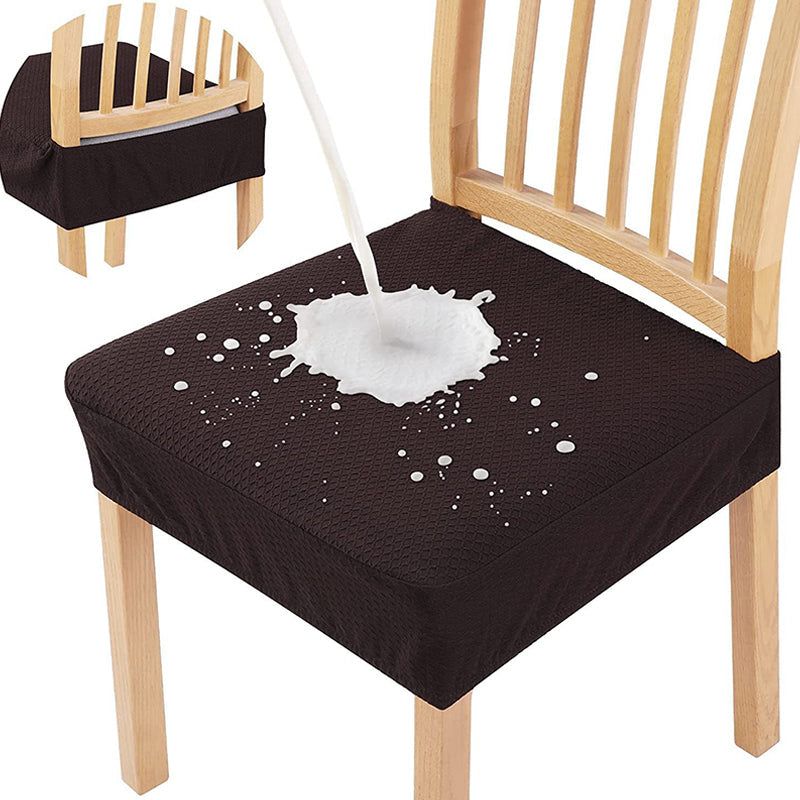 Stretch Chair Cover Polyester Knit | Waterproof Diamond Jacquard Design | Machine Washable Stain Protection For Chairs