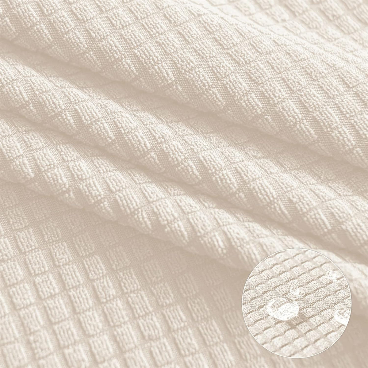 Stretch Chair Covers Polyester | Elastic Honeycomb Design, Set of 6 | Protects Dining Chairs from Stains & Scratches