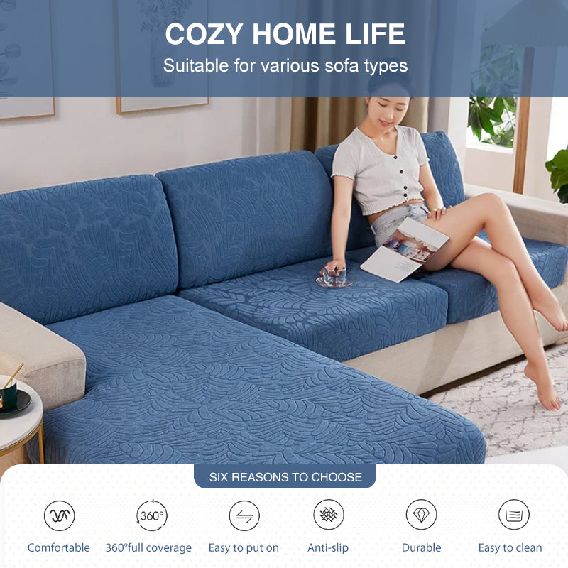 Stretch Sofa Cover Polyester | Elastic Fit, Pet & Stain Protection | Fits Single, Double or Triple Seat Sofas Snugly