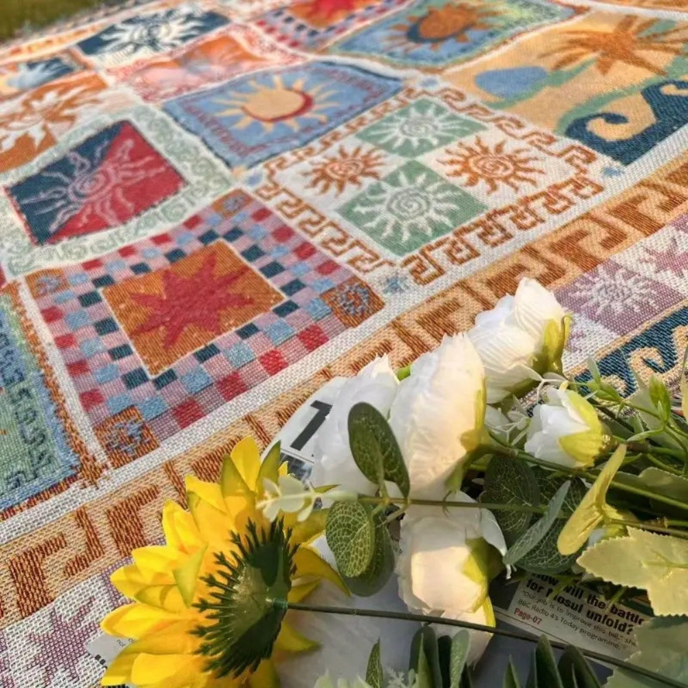 Sun & Soul | Large Picnic Blanket – Durable Microfiber Fabric Design