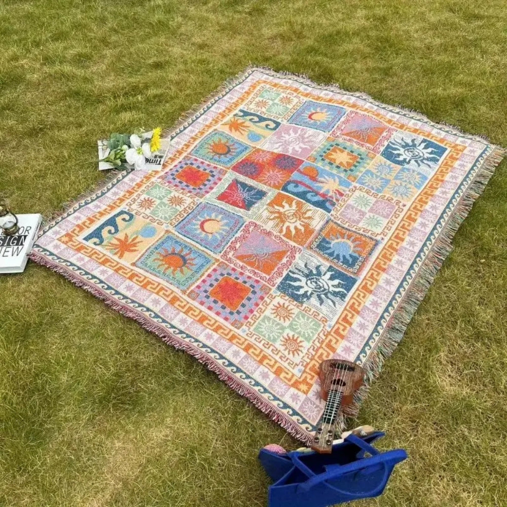 Sun & Soul | Large Picnic Blanket – Durable Microfiber Fabric Design