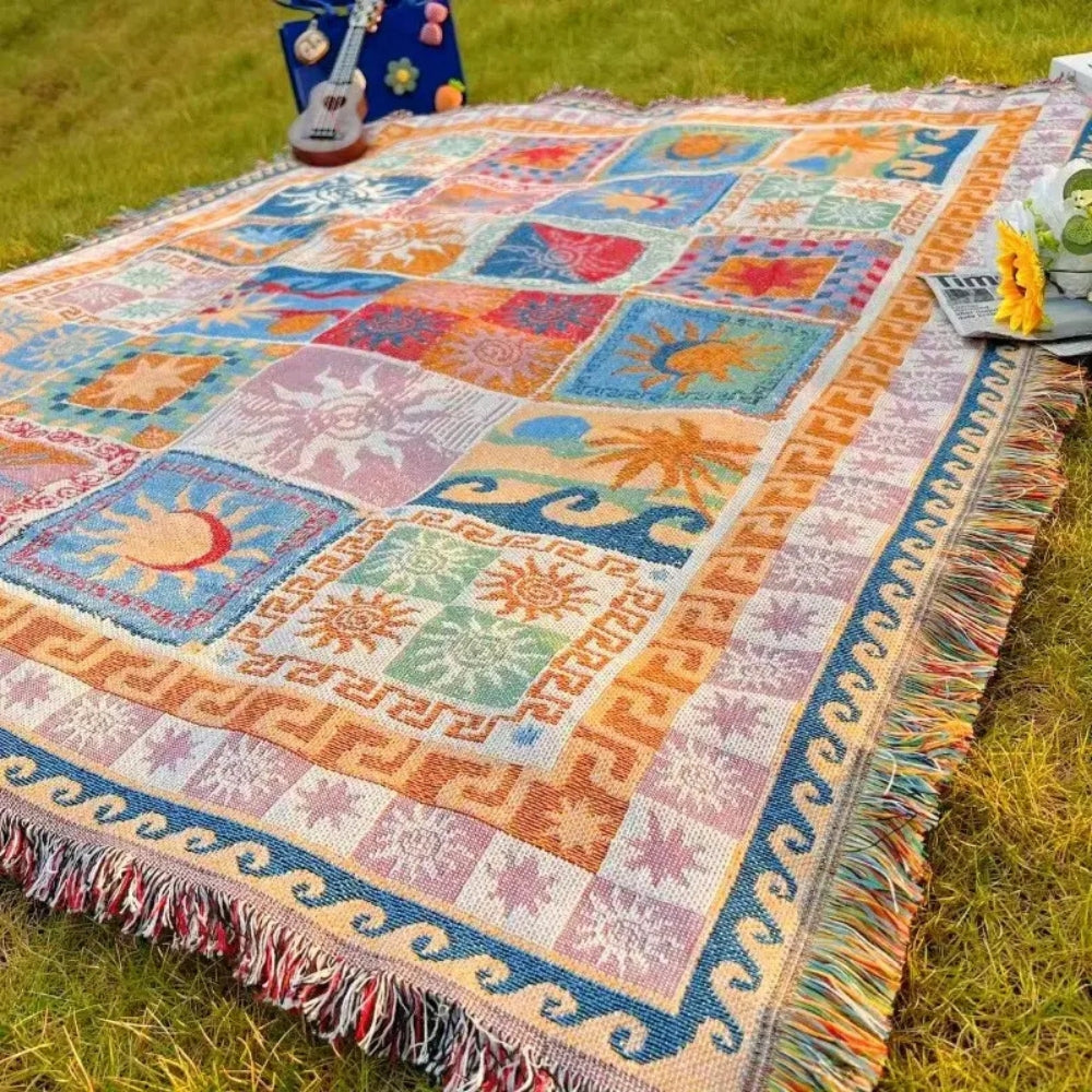 Sun & Soul | Large Picnic Blanket – Durable Microfiber Fabric Design