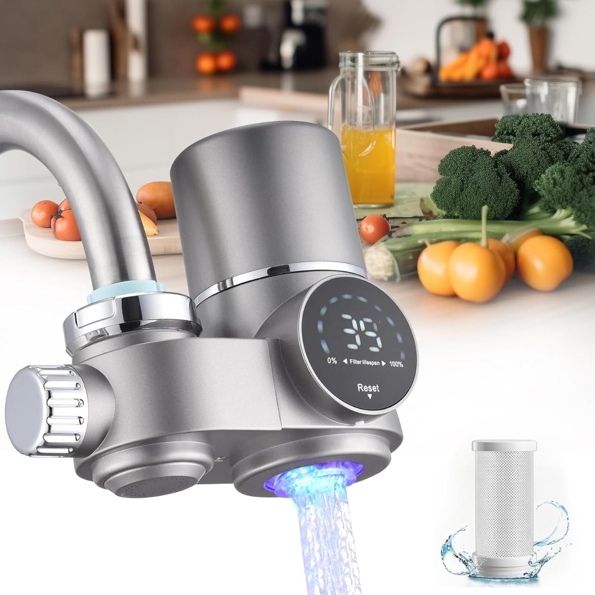 Tap Water Filter With LED Display | Dual Mode Attachment