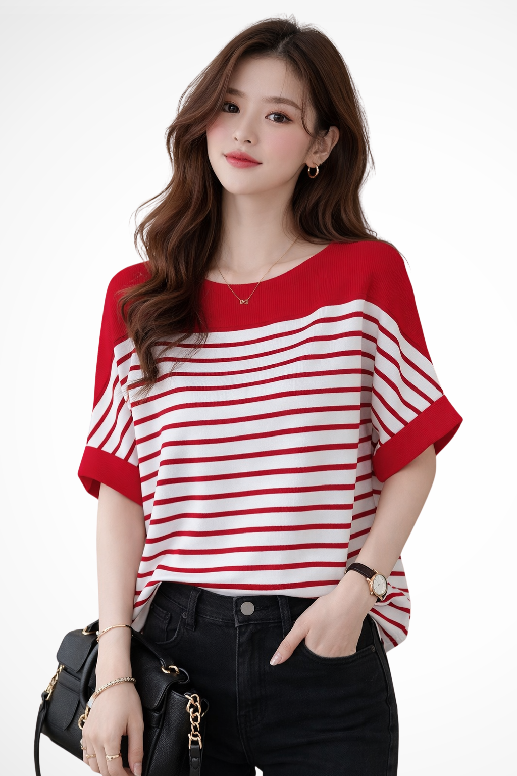 Tilda | Women's Shirt – Oversized Striped Design With Relaxed Fit 6