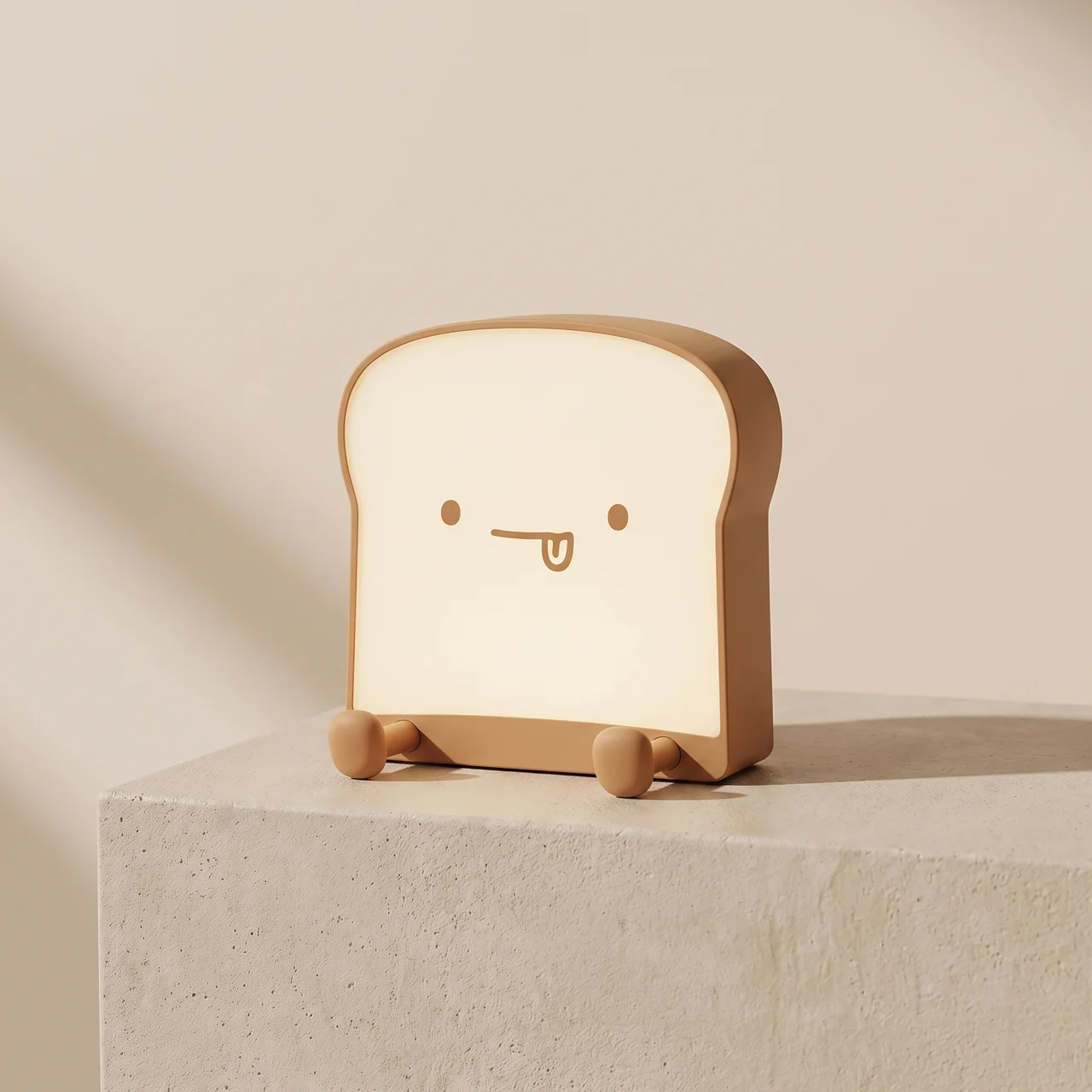 Toast Bread LED Night Light with USB Charging Adjustable Brightness and Timer 1