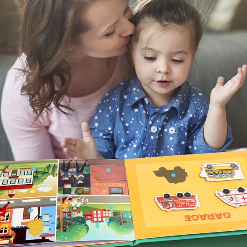 Toddler Activity Book Paper Pages | Sticky Matching Games for Shapes, Numbers and Animals | Builds Fine Motor Skills
