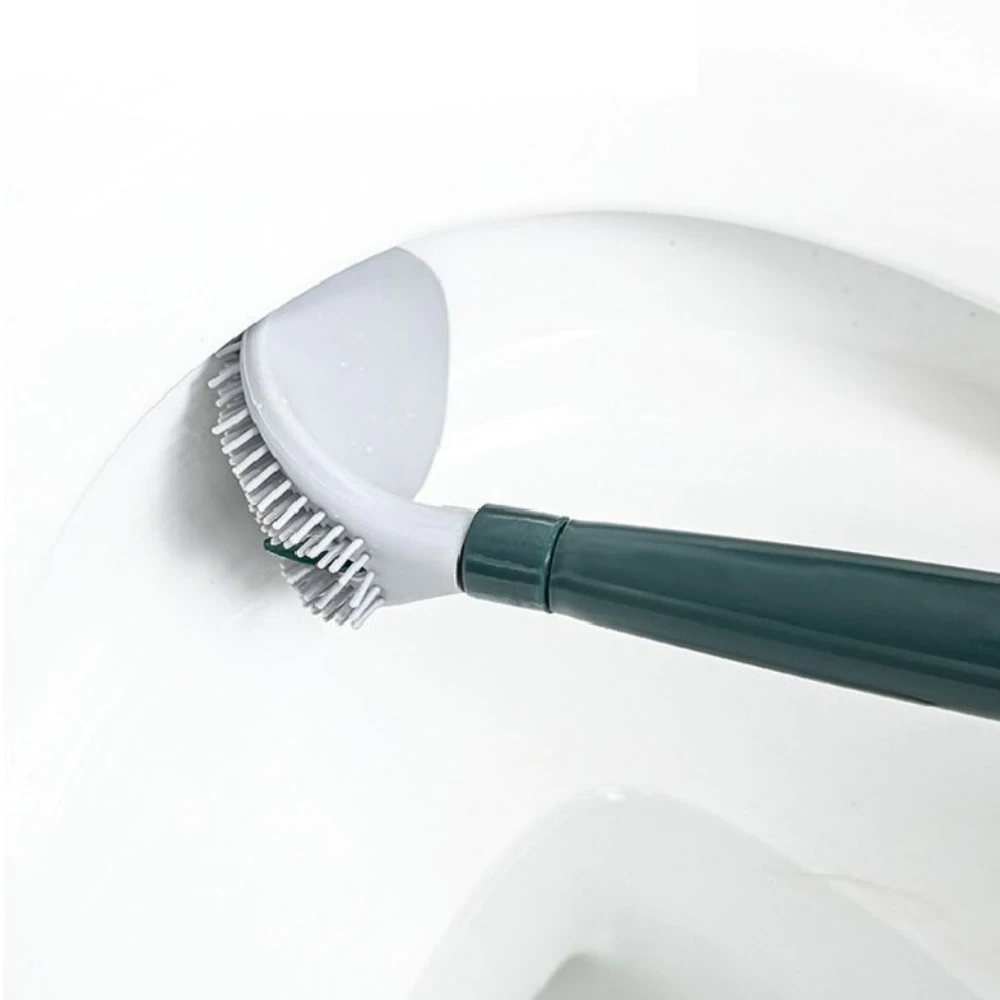 Toilet Bowl Brush | Push Button Dispenser, Flexible Head