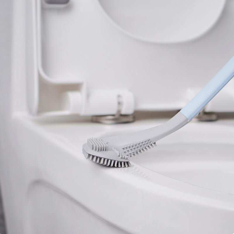 Toilet Brush | Curved Head for Deep Rim & Corner Cleaning