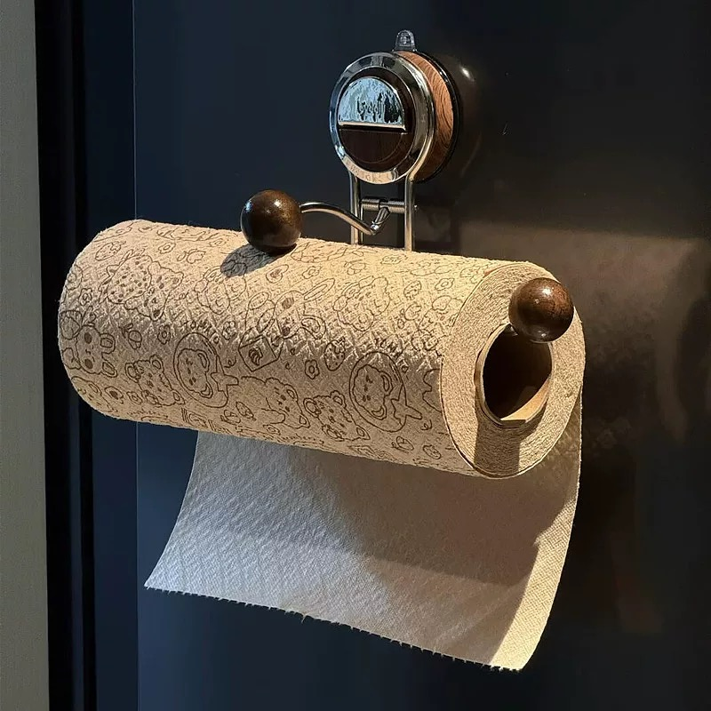 Toilet Paper Holder | Suction Mount With A Small Top Tray