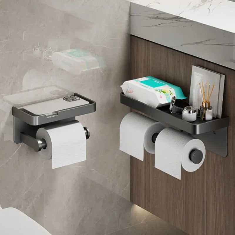 Toilet Paper Holder | Top Shelf With An Open-Ended Bar