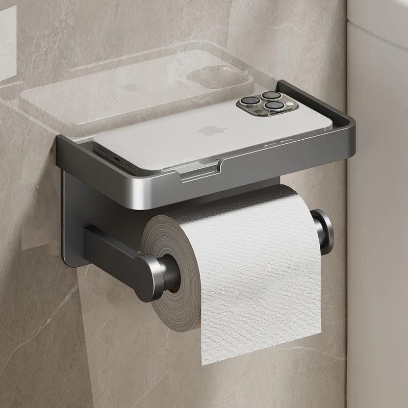 Toilet Paper Holder | Top Shelf With An Open-Ended Bar