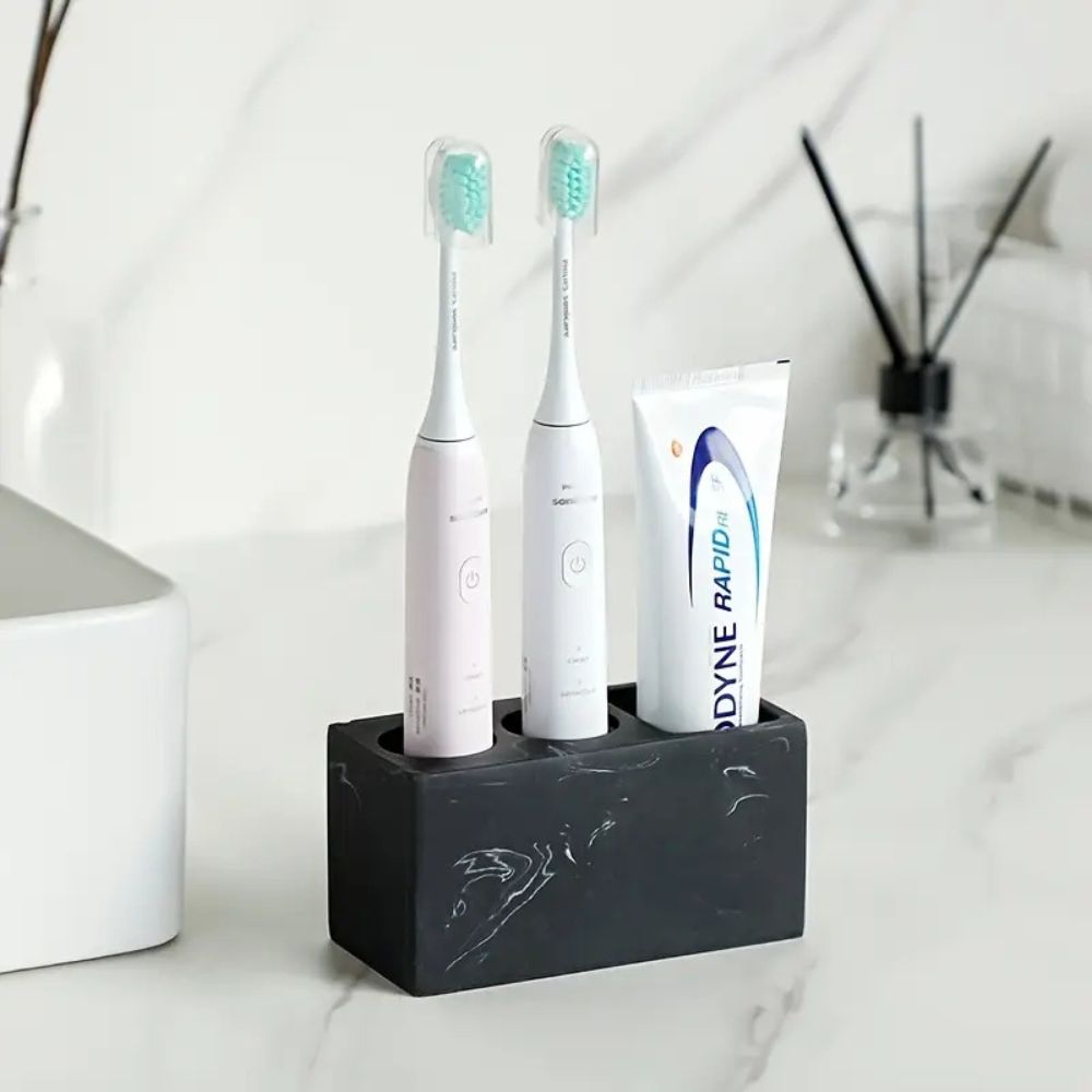 Toothbrush Holder - Durable Resin, Modern Design for Bathroom 2