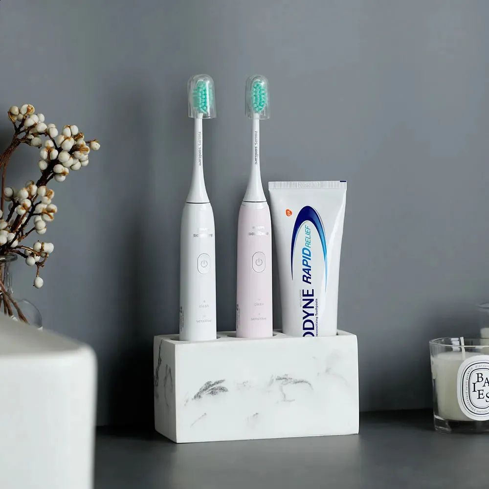 Toothbrush Holder - Durable Resin, Modern Design for Bathroom 4