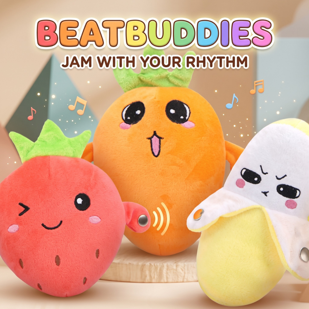 Touch-Activated Music Toy | BeatBuddies Musical Plush Fruit Toys for Kids