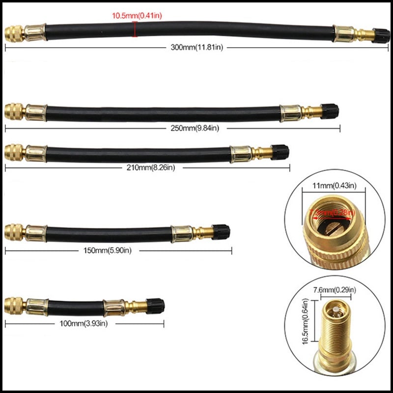 Tyre Valve Extension Copper | Universal Fit for Cars, Bikes, Motorcycles, Trailers and RVs | Leak-Proof Airtight Seal