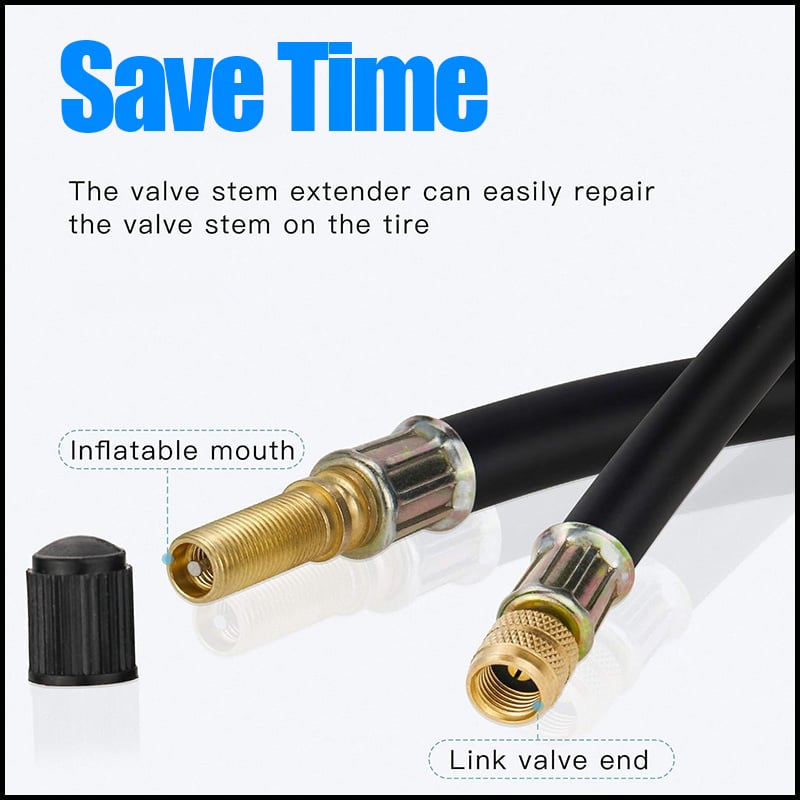 Tyre Valve Extension Copper | Universal Fit for Cars, Bikes, Motorcycles, Trailers and RVs | Leak-Proof Airtight Seal