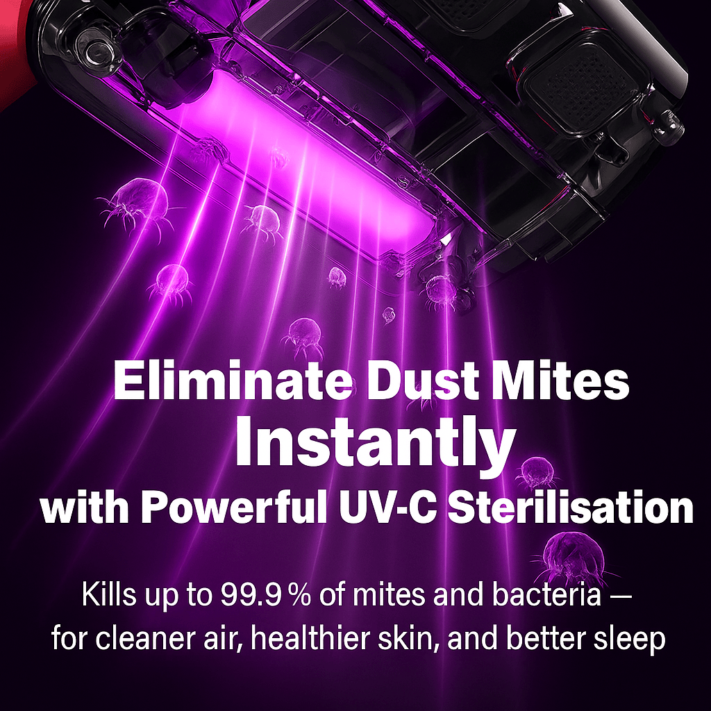 UV Hand Held Vacuum Cleaner | Mite Removal Vacuum for Mattresses & Sofas