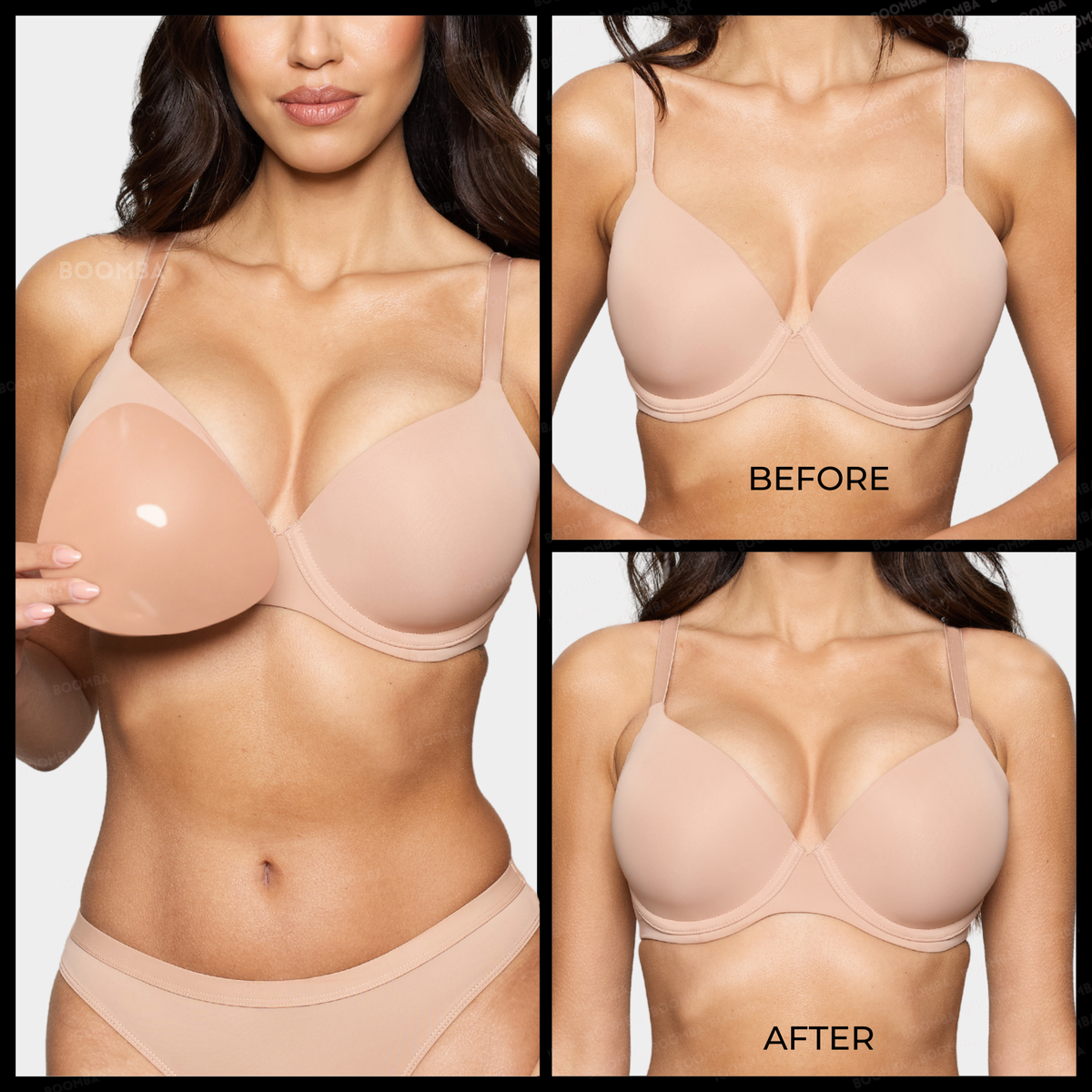 Women's Breast Enhancer Inserts | Instant Cup Boost & No-Sew Wear 3