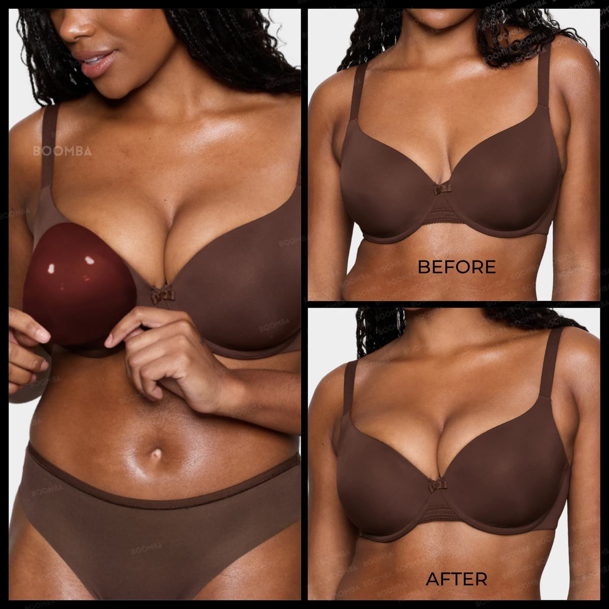 Women's Breast Enhancer Inserts | Instant Cup Boost & No-Sew Wear 21