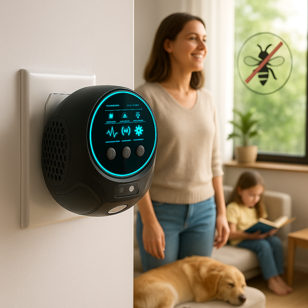 Ultrasonic Pest Repeller | 4-Speaker High-Frequency Plug-In Device