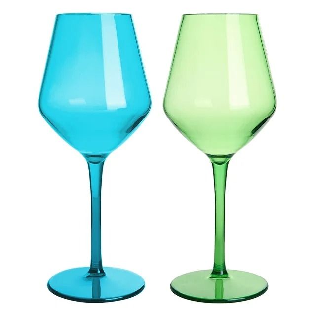 Unbreakable Wine Glass Set Plastic | Crystal-Clear Finish, Dishwasher Safe | Ideal for Outdoor Parties and Travel