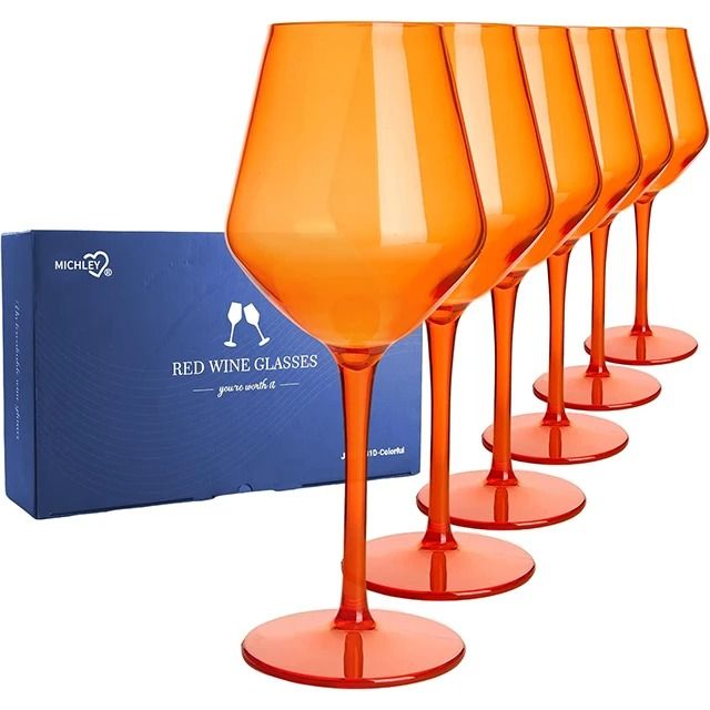 Unbreakable Wine Glass Set Plastic | Crystal-Clear Finish, Dishwasher Safe | Ideal for Outdoor Parties and Travel