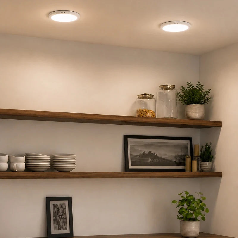Motion Sensor Ceiling Light | Wireless Magnetic Install | Rechargeable 8000mAh Battery Up to 6 Months Sensor Mode 7