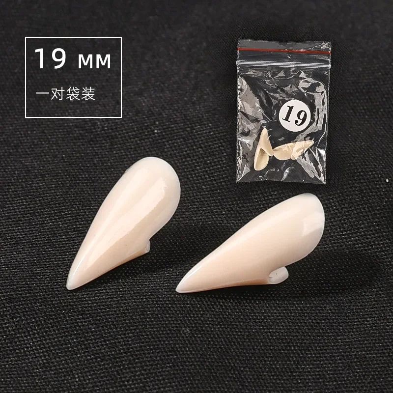 Vampire Fangs Halloween Costume Teeth | 5 Pairs Resin Fang Set | Natural-Looking Individual Fangs with Adhesive