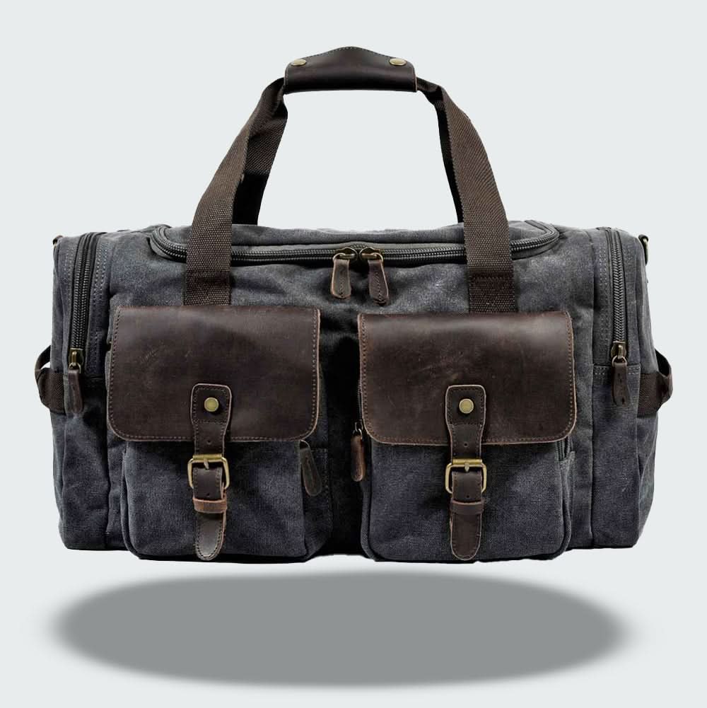 Vanguard | Leather Duffle Bag - Durable Waxed Canvas with 36.5L Capacity