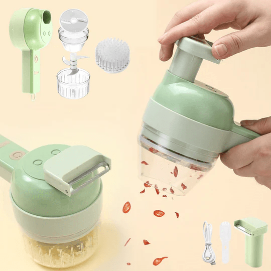 Vegetable Slicer | 4-in-1 Electric Cordless Food Chopper Design