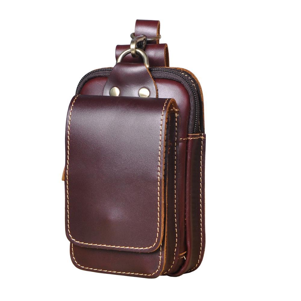 Vexton | Men's Waist Bag with Adjustable Strap - Durable Brown Design