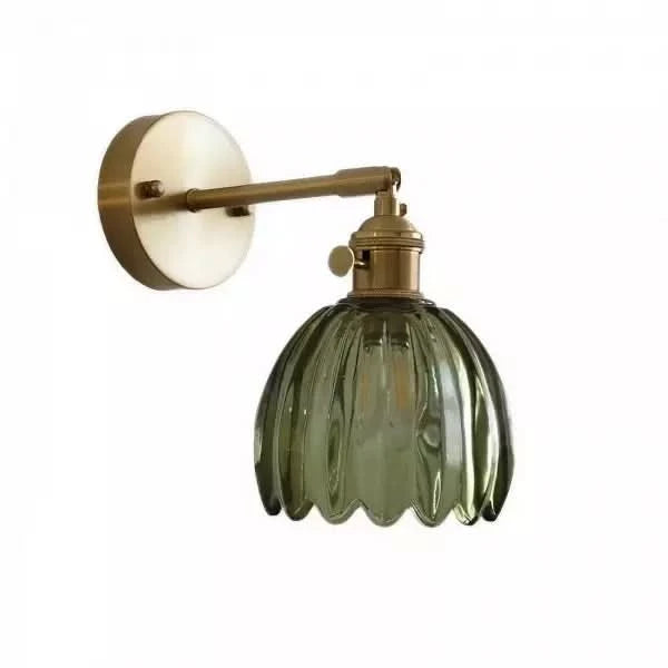 Vintage Tulip | Wall Sconce Lighting - Floral Glass Shade Design