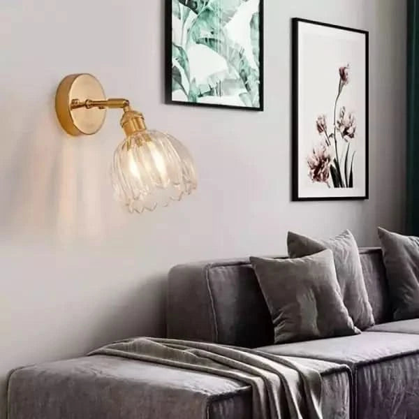 Vintage Tulip | Wall Sconce Lighting - Floral Glass Shade Design