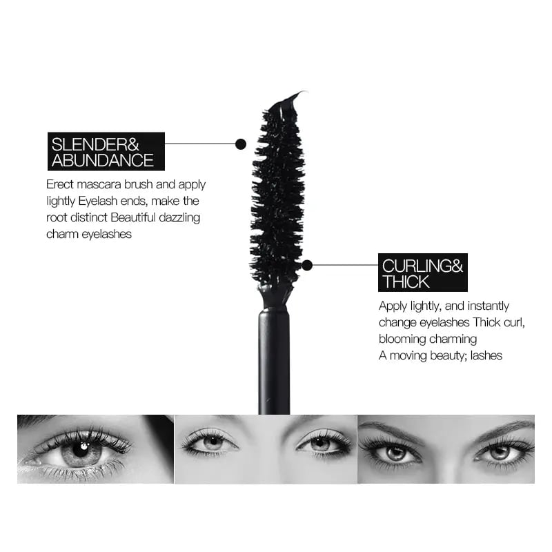 Volumising Mascara | Smudge-Proof 24-Hour Hold | 4x Fuller Lashes with Precision Brush for Full Coverage All Day