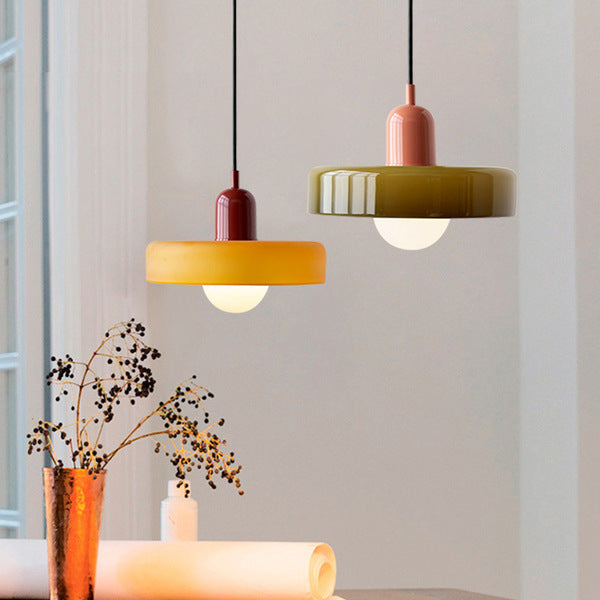 Pendant Lamp Handmade Glass Geometric Bauhaus with Adjustable Cord 8