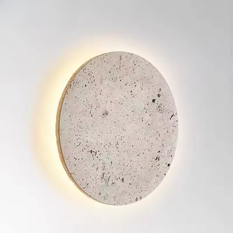 Wabi-Sabi | Travertine Wall Lamp - Integrated LED Design