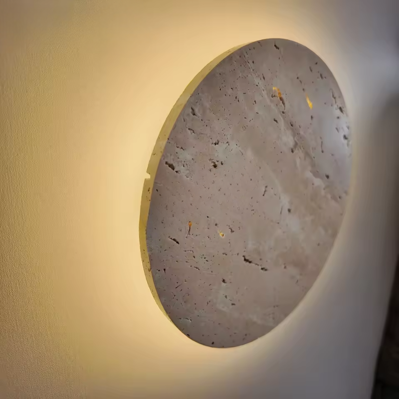 Wabi-Sabi | Travertine Wall Lamp - Integrated LED Design