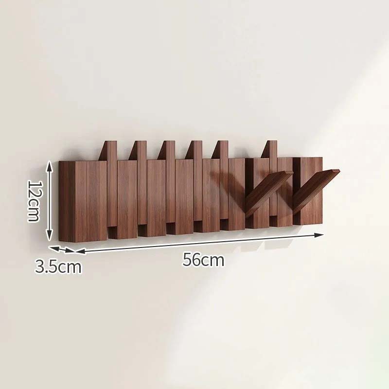 Wall Hook Rack | Five Folding Hooks, 30cm Wall Strip