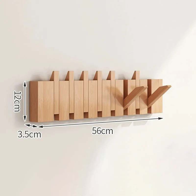 Wall Hook Rack | Five Folding Hooks, 30cm Wall Strip