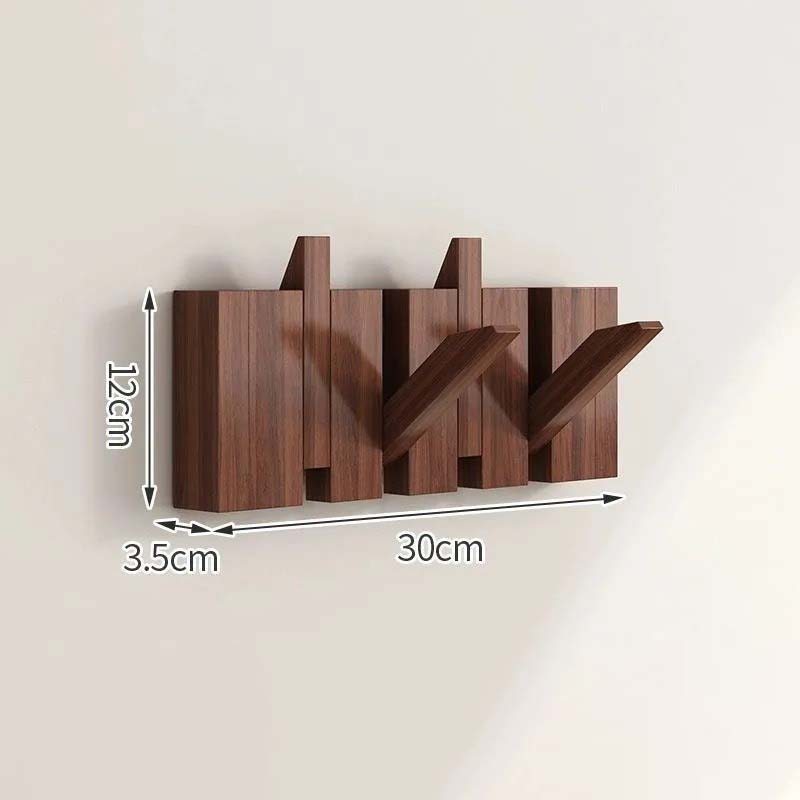 Wall Hook Rack | Five Folding Hooks, 30cm Wall Strip