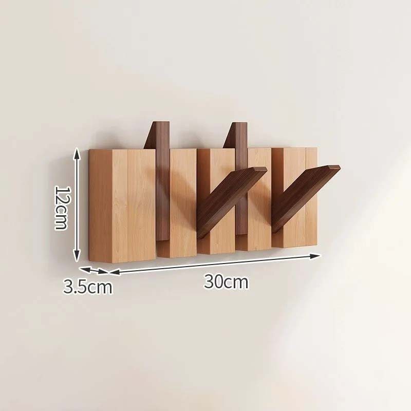 Wall Hook Rack | Five Folding Hooks, 30cm Wall Strip
